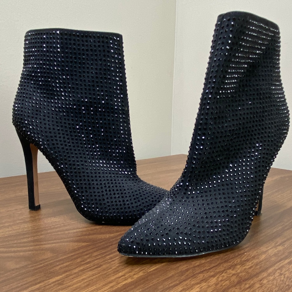Black studded booties- Aldo